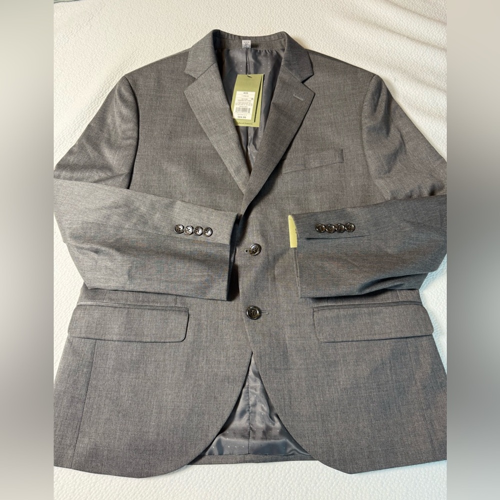 Goodfellow & Co Gray‎ Suit Jacket Men's 40S Standard Fit Stretch Wool Blend NWT